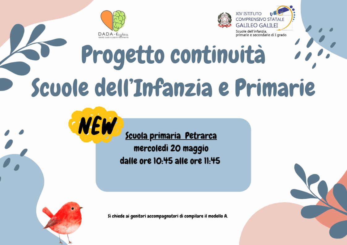 Progetto Continuità Scuola dell'Infanzia - Primaria: nuovo appuntamento